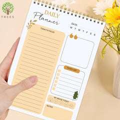 Trees 1pc 8 5 5 5in Daily Planner Notepad 52 Sheets