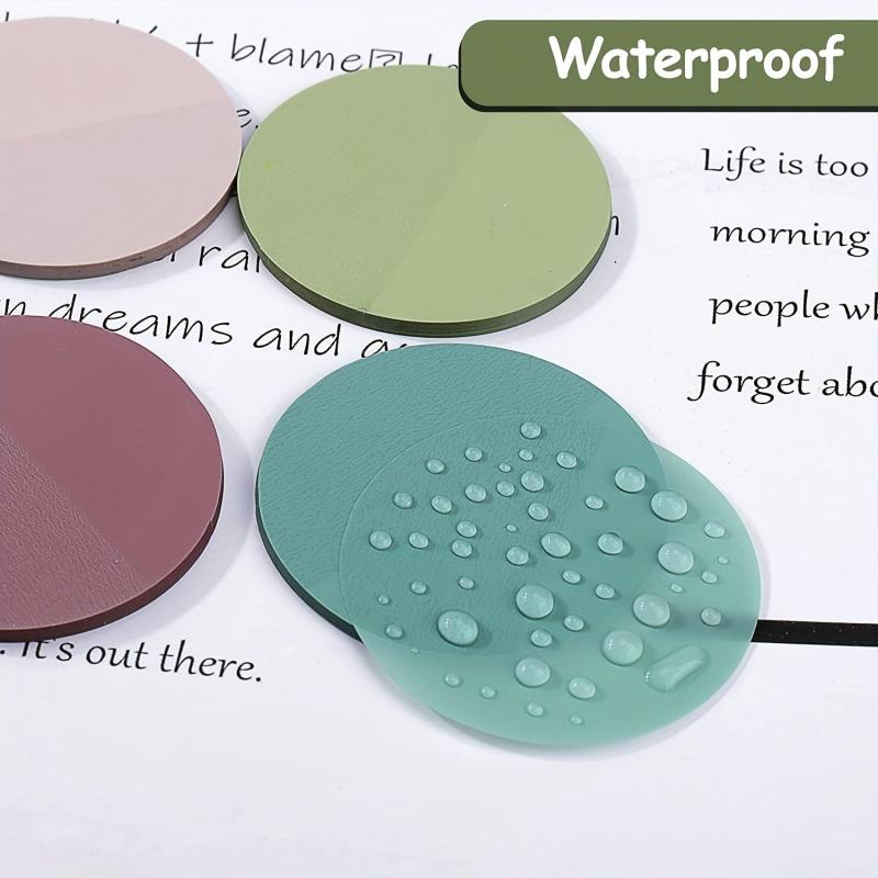 400pcs Morandi Round Clear Sticky Notes for Office School Study Supplies