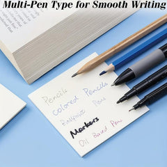 1000 Sheets Transparent Sticky Notes Set Student Waterproof Memo Pad