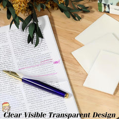 1000 Sheets Transparent Sticky Notes Set Student Waterproof Memo Pad