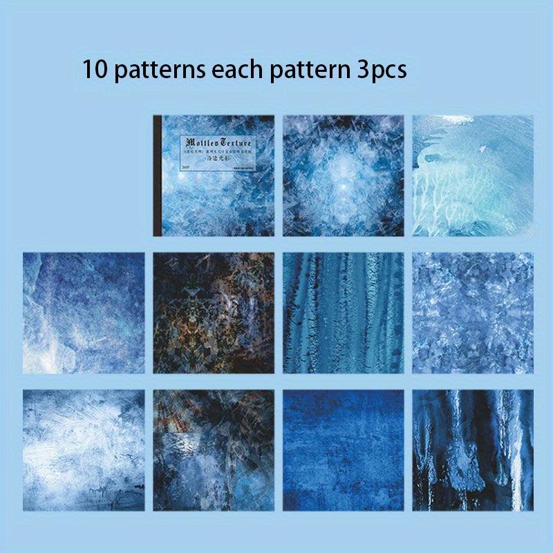 30pcs Large Vintage Texture Romantic Dark Style DIY Crafts Supplies