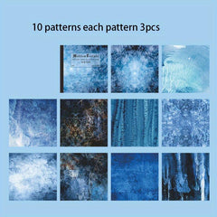 30pcs Large Vintage Texture Romantic Dark Style DIY Crafts Supplies