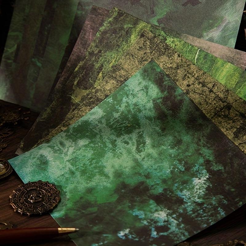 30pcs Large Vintage Texture Romantic Dark Style DIY Crafts Supplies
