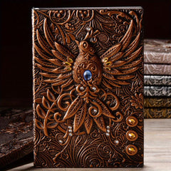 A5 Embossed Divine Bird 3D Notepad Retro