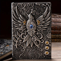 A5 Embossed Divine Bird 3D Notepad Retro