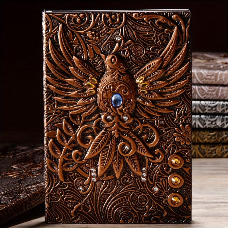 A5 Embossed Divine Bird 3D Notepad Retro