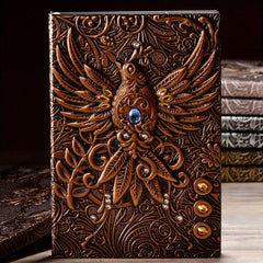 A5 Embossed Divine Bird 3D Notepad Retro