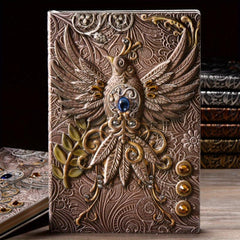 A5 Embossed Divine Bird 3D Notepad Retro