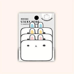 Animal Sticky Notes 3 Layer 6 Animals 45 Sheets Cat Bear Dog Duck Rabbit Donkey