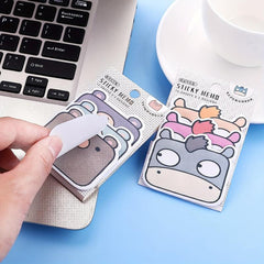 Animal Sticky Notes 3 Layer 6 Animals 45 Sheets Cat Bear Dog Duck Rabbit Donkey