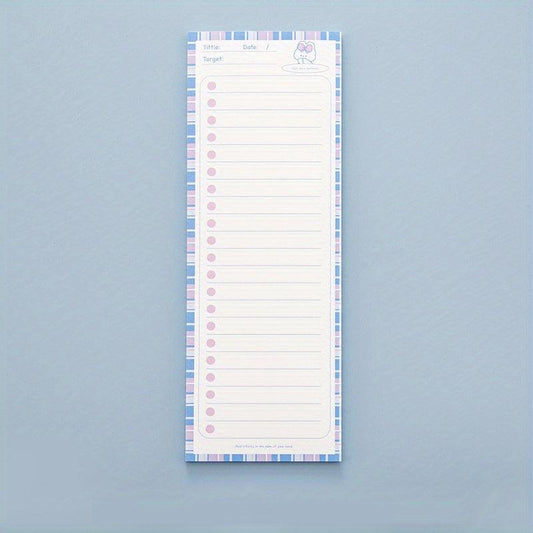 1pc Ins Creative Horizontal Line Grid Memo Plan Book