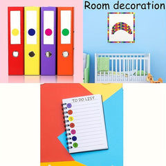 350pcs Colored Dot Stickers Round Coding Labels Circle Dots Labels Stickers