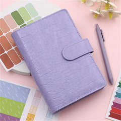 Crocodile Pattern DIY Binder Notebook Cover PU Leather Diary Agenda Planner