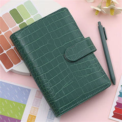 Crocodile Pattern DIY Binder Notebook Cover PU Leather Diary Agenda Planner
