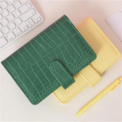 Crocodile Pattern DIY Binder Notebook Cover PU Leather Diary Agenda Planner