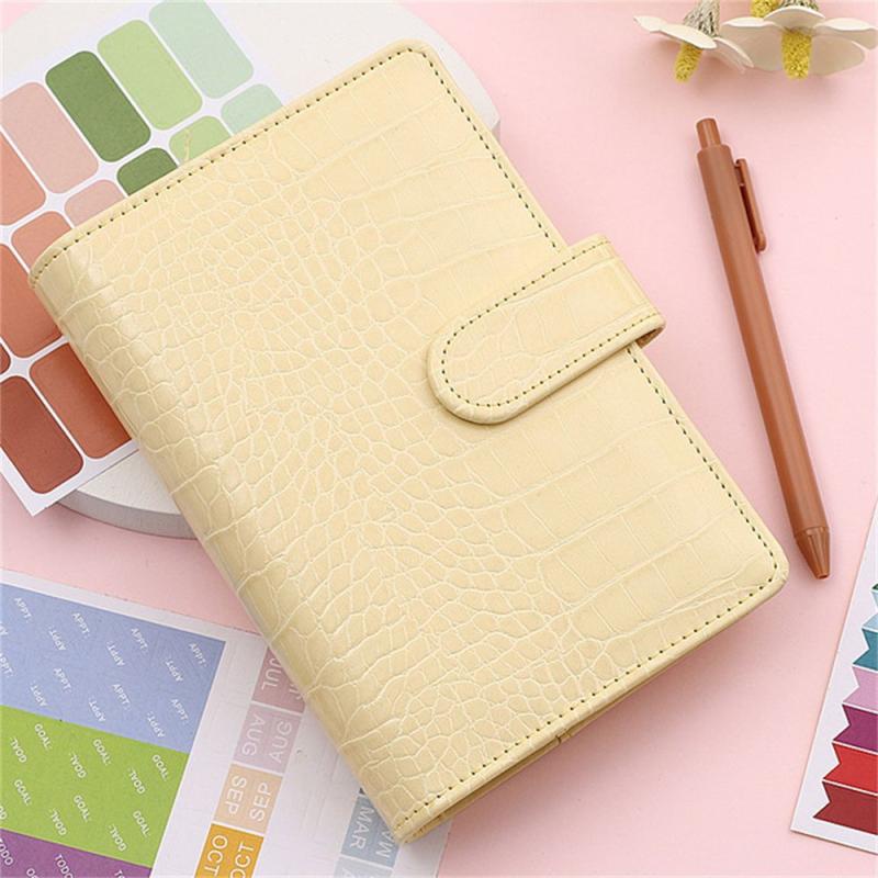 Crocodile Pattern DIY Binder Notebook Cover PU Leather Diary Agenda Planner