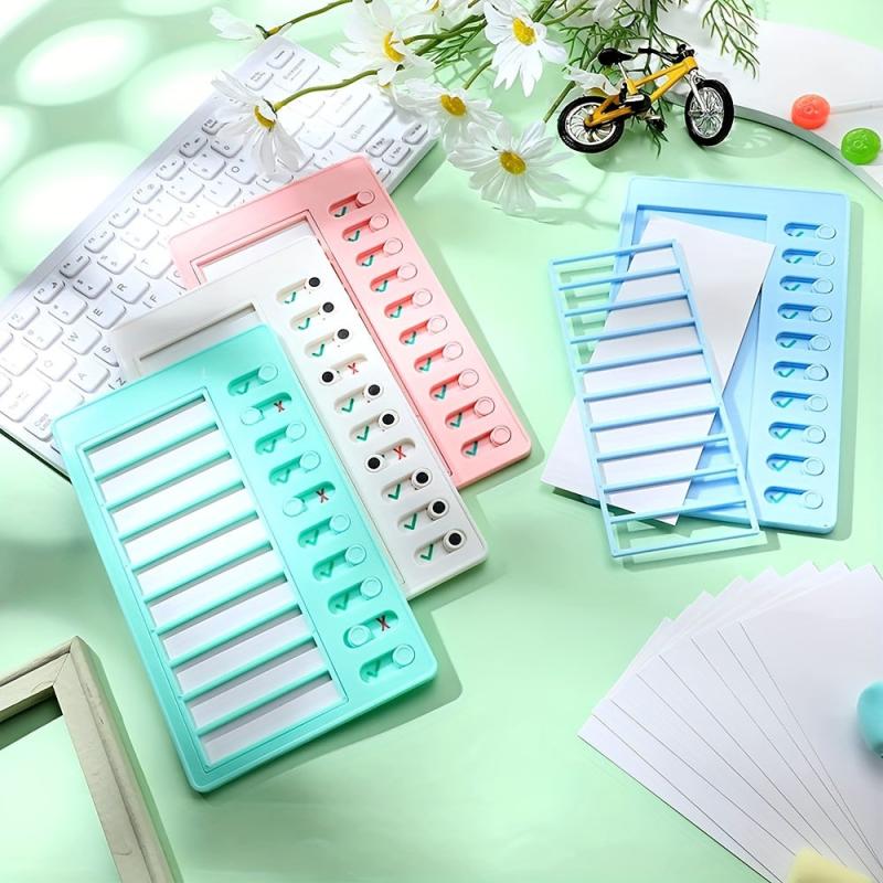 4pcs Replaceable Blank Checklist Board for Home Routine Planning