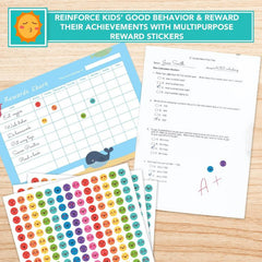 2340 Pcs Happy Face Stickers for Students Reward Chart Student Planner 10 Sheets