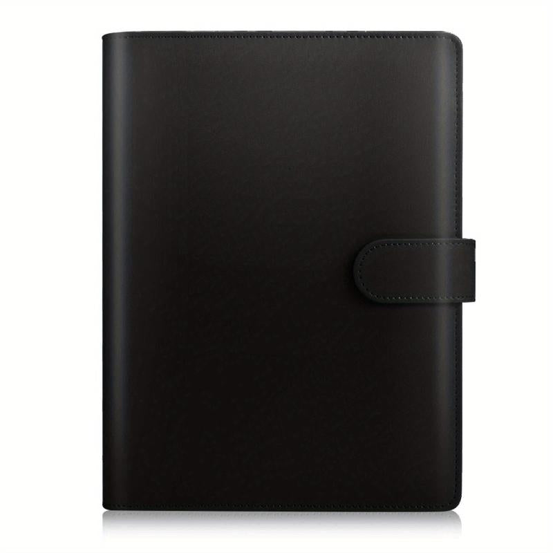 Stylish PU Leather A5 6-Ring Planner Binder with Magnetic Closure