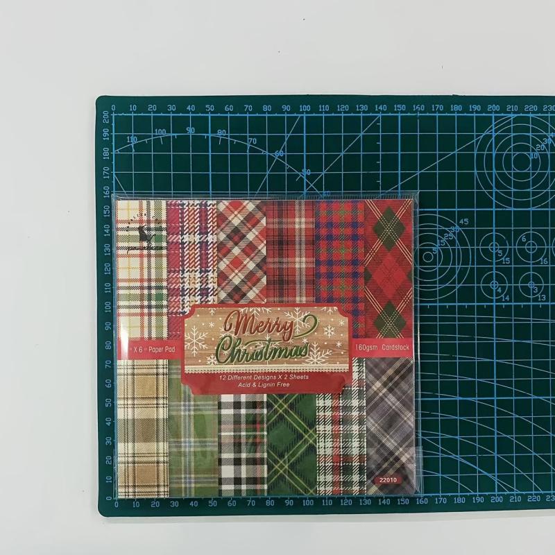 Festive Plaid Pattern Paper for DIY Crafts