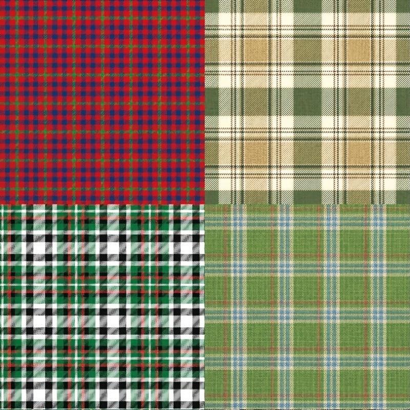 Festive Plaid Pattern Paper for DIY Crafts