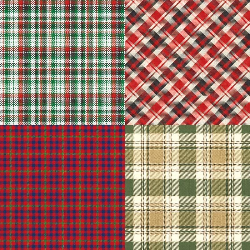 Festive Plaid Pattern Paper for DIY Crafts