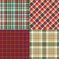 Festive Plaid Pattern Paper for DIY Crafts
