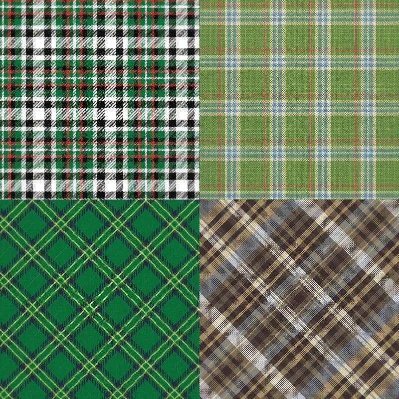 Festive Plaid Pattern Paper for DIY Crafts