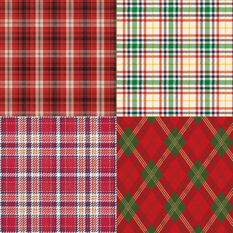 Festive Plaid Pattern Paper for DIY Crafts