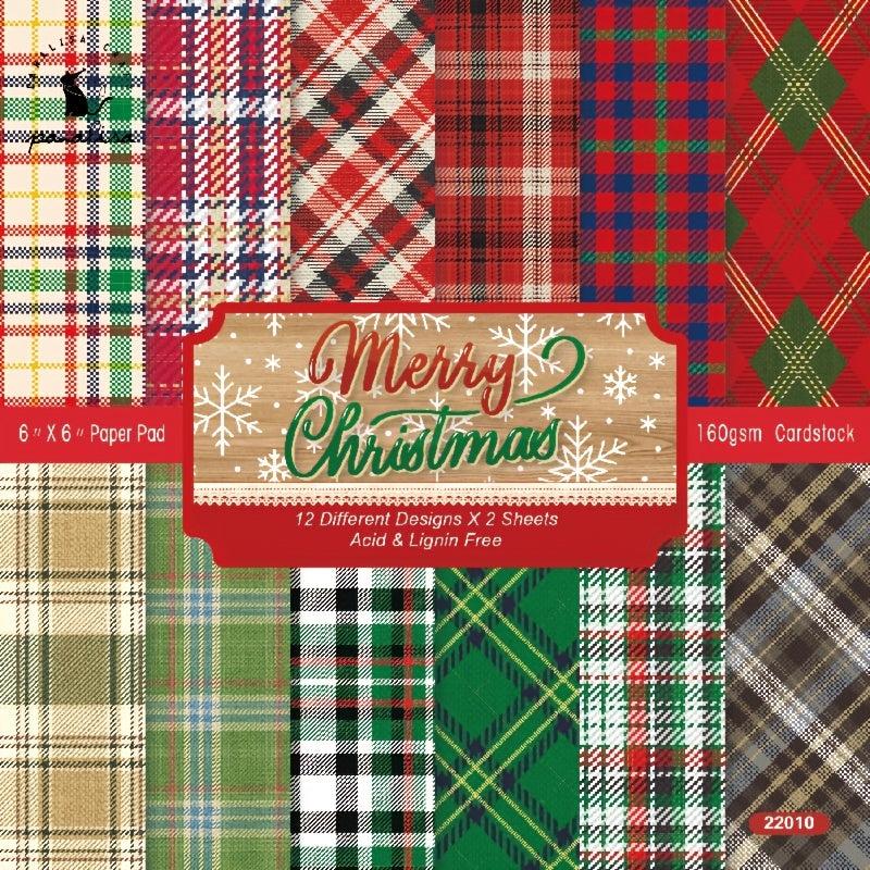 Festive Plaid Pattern Paper for DIY Crafts