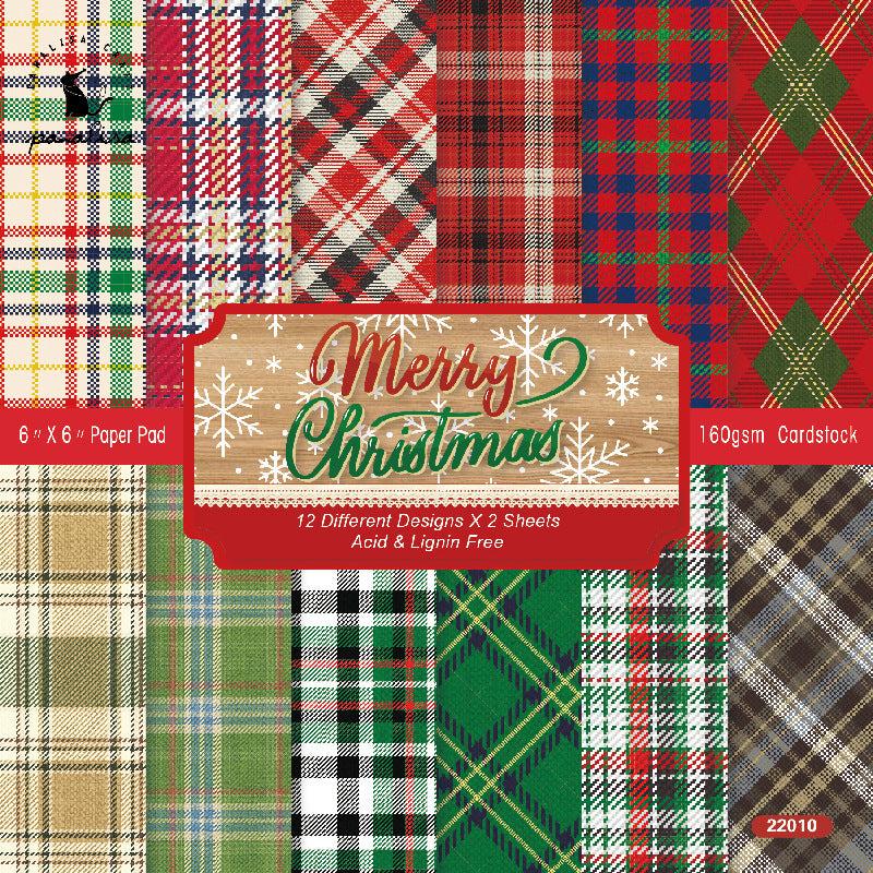 Festive Plaid Pattern Paper for DIY Crafts