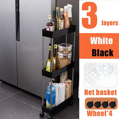 Clip Organizer Mobile Shelves Kitchen Refrigerator Bathroom Living Room