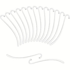 15pcs Silver Plated Smooth Bookmark Charms for Jewelry Making