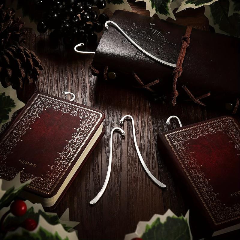 15pcs Silver Plated Smooth Bookmark Charms for Jewelry Making