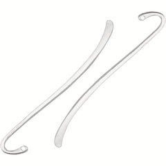 15pcs Silver Plated Smooth Bookmark Charms for Jewelry Making