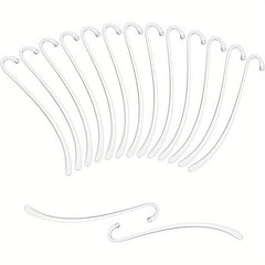 15pcs Silver Plated Smooth Bookmark Charms for Jewelry Making