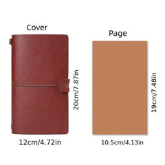 Vintage Leather A6 Refillable Travelers Journal for Writing & Sketching