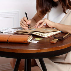 Vintage Leather A6 Refillable Travelers Journal for Writing & Sketching