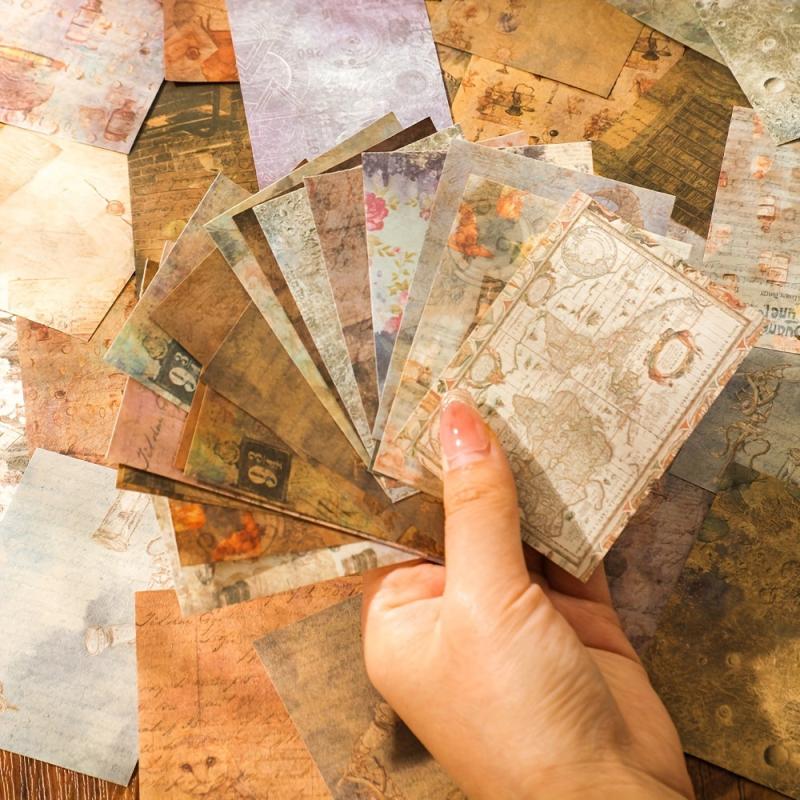 100 Sheets Vintage Dreams Scrapbook Paper Message Book Material