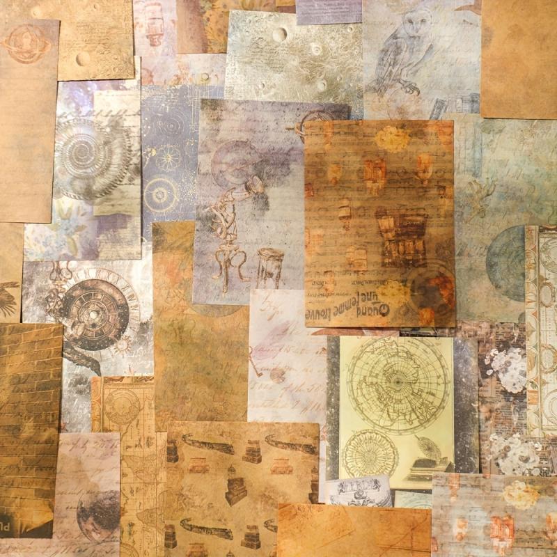 100 Sheets Vintage Dreams Scrapbook Paper Message Book Material