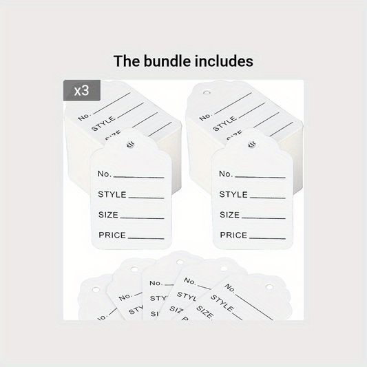 200pcs Clothing Size Coupon Tags Store Tags 5.0 x 3.51 cm
