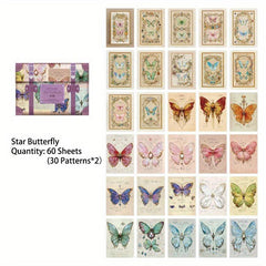 60 Sheets Vintage Scrapbook Paper Supplies for Crafts