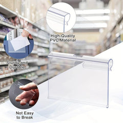 Clear Plastic Basket Labels Clip 20PCS