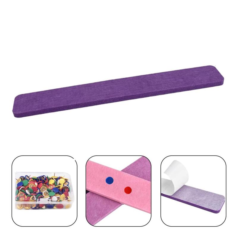 5pcs Felt Pin Board Bar with 100 Push Pins Self Adhesive Bulletin Board