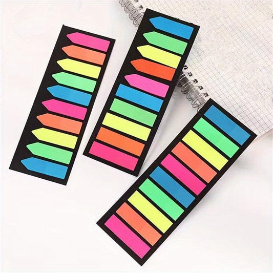 200 Sheets Colour Memo Pad Sticky Notes Bookmark Marker Sticker Paper