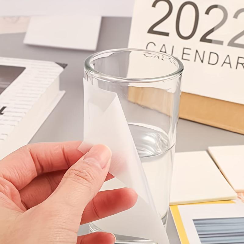 4pcs 200 Transparent Sticky Notes Waterproof Writable 7 62 7
