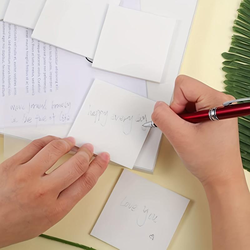 4pcs 200 Transparent Sticky Notes Waterproof Writable 7 62 7