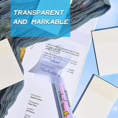 100pcs Transparent Sticky Notes 7.62 x 5.08 cm