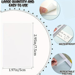 100pcs Transparent Sticky Notes 7.62 x 5.08 cm