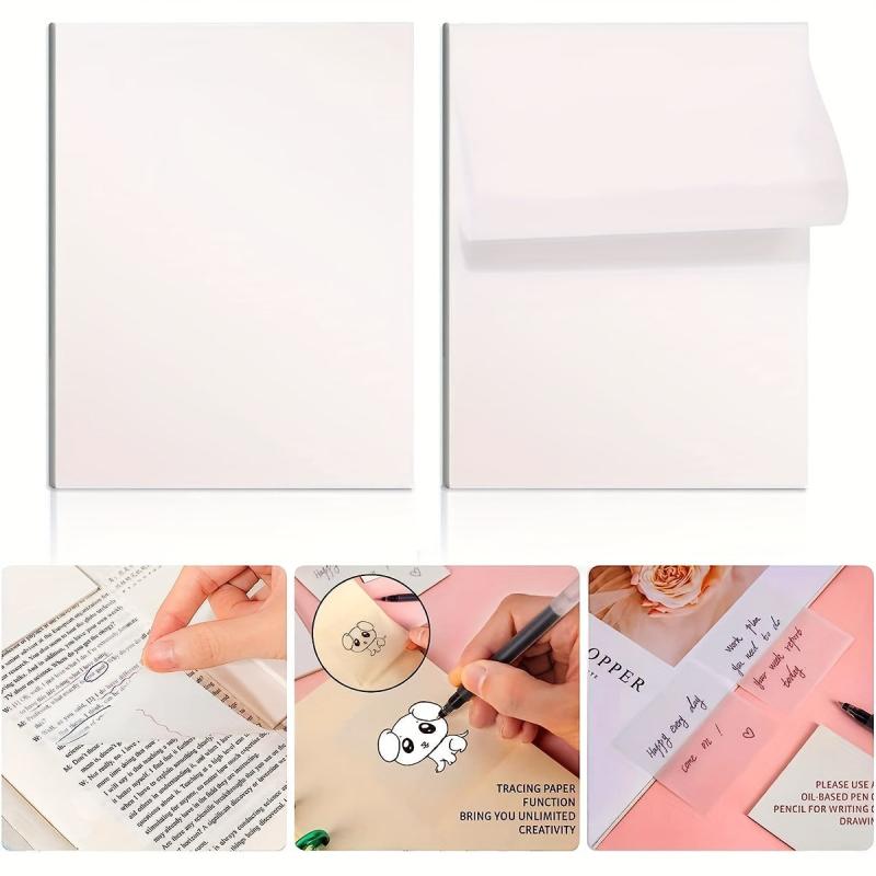 100pcs Transparent Sticky Notes 7.62 x 5.08 cm